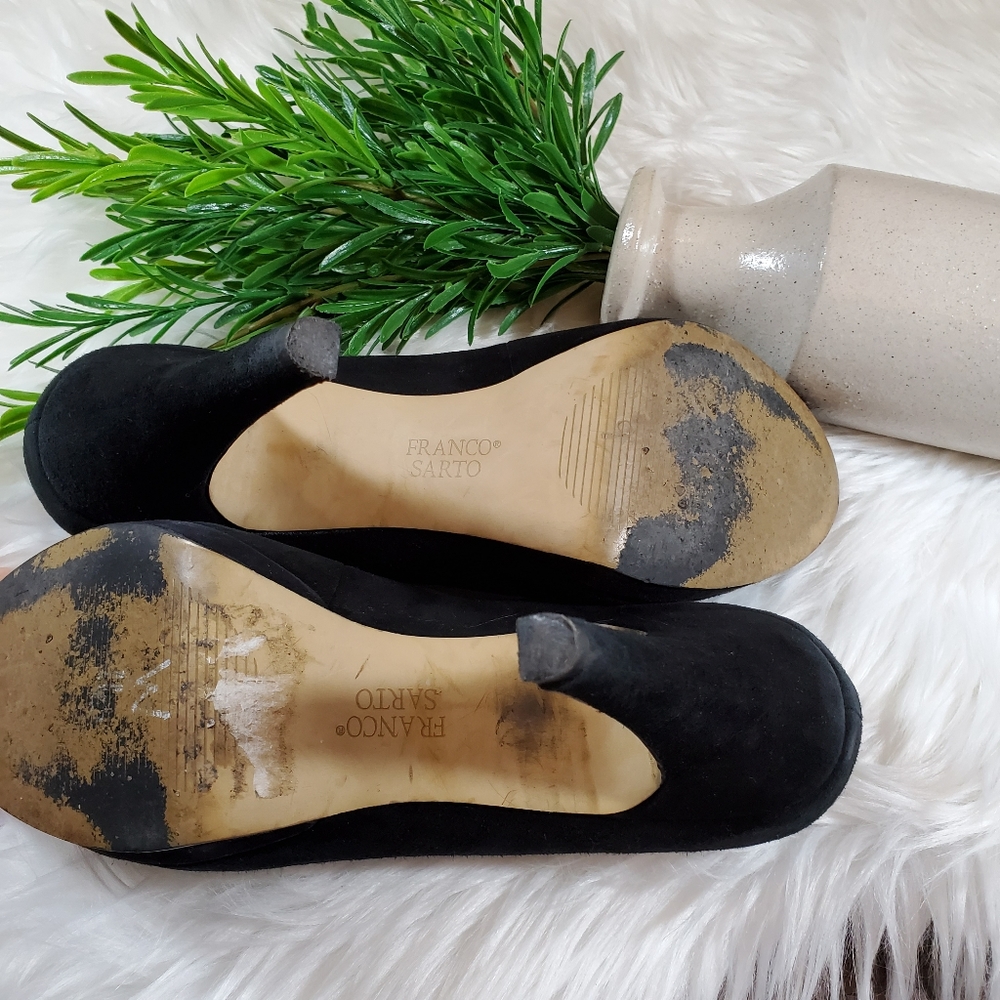 Franco Sarto Napoli Black Suede High Heel | sz 7 - Picture 5 of 8